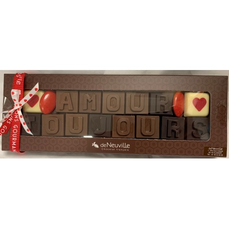message chocolat "Amour Toujours"